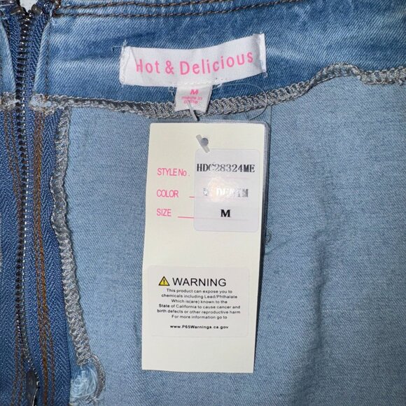 Hot & Delicious Denim & Rhinestone 2-Piece Set – Size M (NWT) - Picture 6 of 7